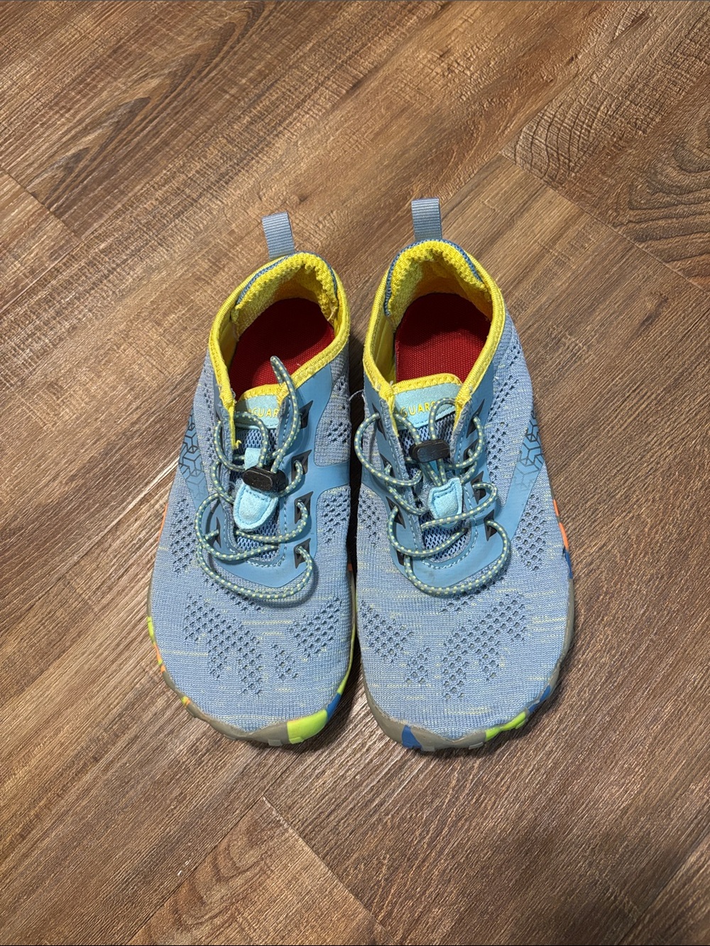 Saguaro Kids Lightweight Breathable Slip-On Sneakers - Light Blue & Yellow